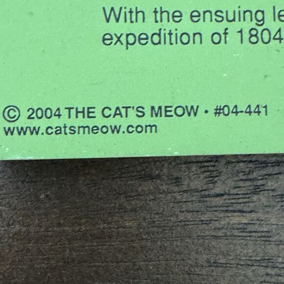 Cat's Meow Village Lewis and Clark Trail 2004 Historic Trails & Waterways Wooden - Picture 15 of 16